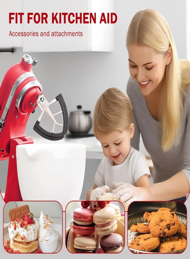 Cowbright Flex Edge Beater for KitchenAid 4.5/5 Qt Tilt-Head Mixer - Flexible Silicone Edge kitchen aid paddle attachments, Auto-Scrape Bowl Scraper, For Kitchen Aid Accessories and Attachments (Gray) - Image 4